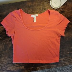 Coral crop top from Ambiance Appael size small